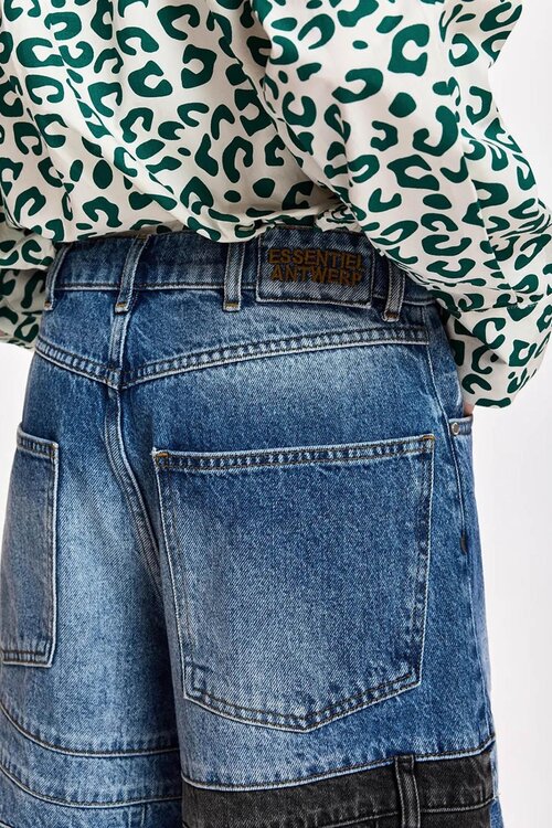 Essentiel Antwerp Jeans Wide Leg Bermuda Indigo