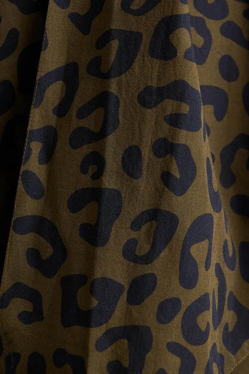 Essentiel Antwerp Bluse mit Schleifenkragen Khaki