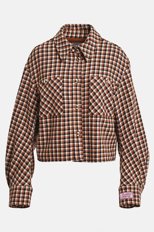 Essentiel Antwerp Jacke mit Ballonärmel Braun