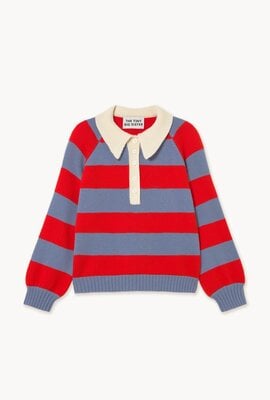 The Tiny Big Sister Frank Polo Pullover Streifen Rot