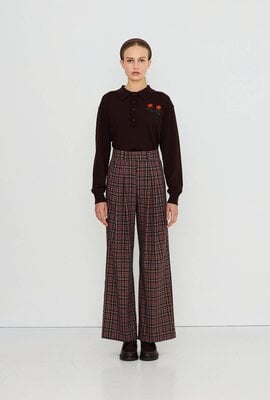 The Tiny Big Sister Roses Polo Pullover Braun