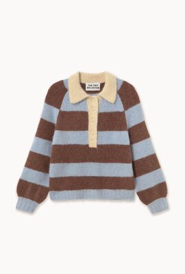The Tiny Big Sister Frank Polo Pullover Streifen Blau