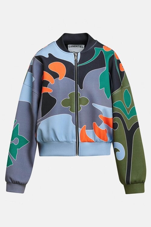 Essentiel Antwerp Bomberjacke mit Print Grün