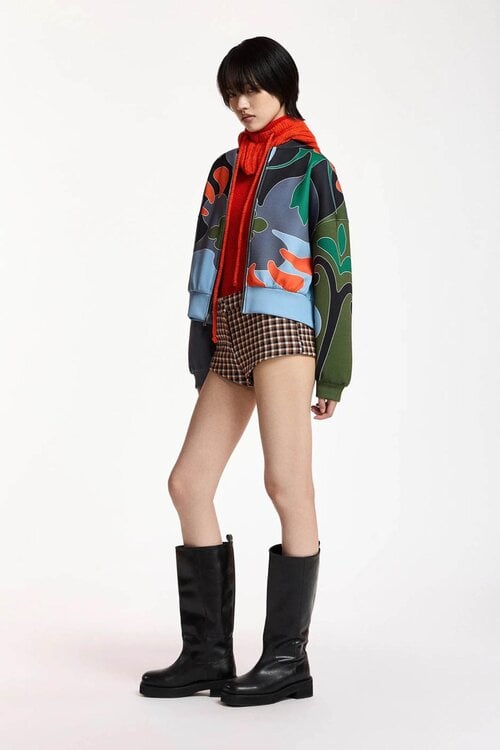 Essentiel Antwerp Bomberjacke mit Print Grün