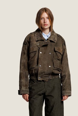 Alter Ego Kaki Holly Wildlederjacke
