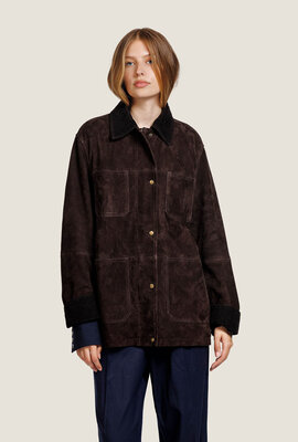 Alter Ego Braune Gabby Wildlederjacke