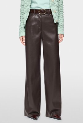 Marc Cain weite Hose High Waist braun