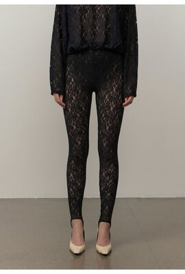 Herskind Ringo Spitzen-Leggings schwarz