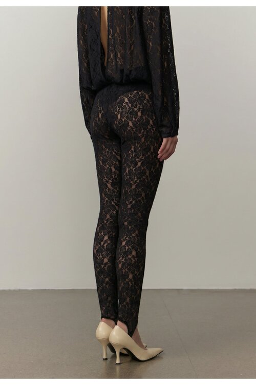 Herskind Ringo Spitzen-Leggings schwarz