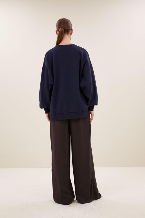 By Bar Lili Logo Pullover Blau