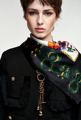 Essentiel Antwerp Schal Print Schwarz
