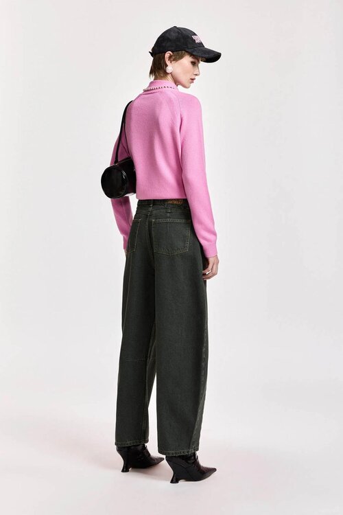 Essentiel Antwerp Pullover mit Schleifenkragen Pink