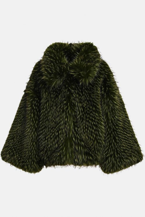 Essentiel Antwerp Mantel Kunstpelz Khaki