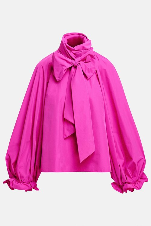 Essentiel Antwerp Bluse mit Schleifenkragen Pink