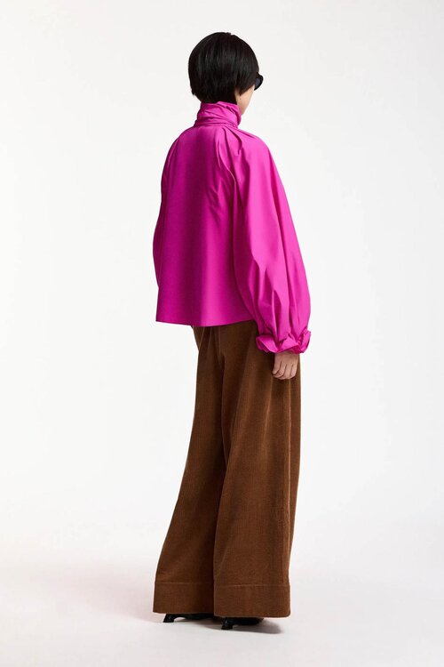 Essentiel Antwerp Bluse mit Schleifenkragen Pink