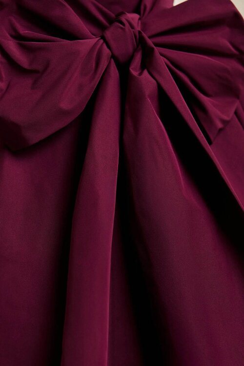 Essentiel Antwerp Bluse mit Schleifenkragen Bordeaux