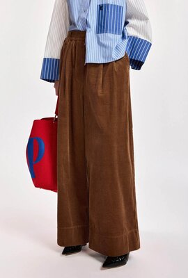 Essentiel Antwerp Wide-Leg-Hose Braun