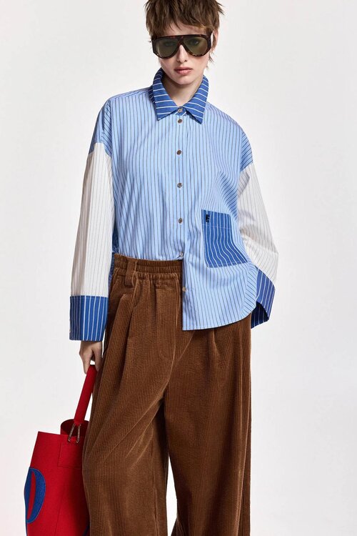 Essentiel Antwerp Wide-Leg-Hose Braun