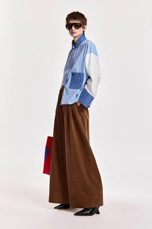 Essentiel Antwerp Wide-Leg-Hose Braun