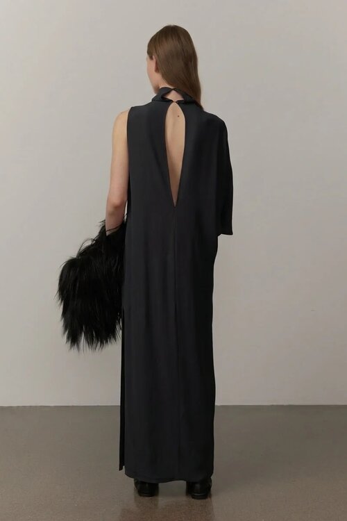 Herskind Ruben langes Kleid schwarz
