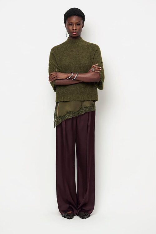 Dante 6 Mahani Cape Pullover Olivgrün