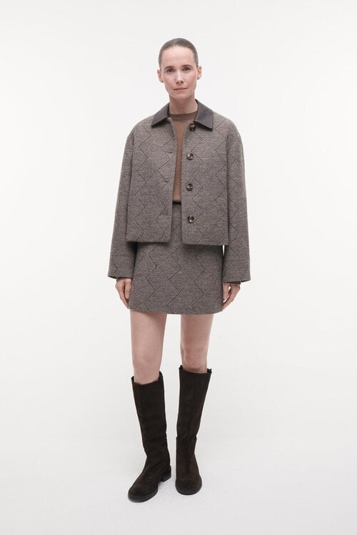 Studio AR by Arma Nicolina Tweed-Wolljacke braun