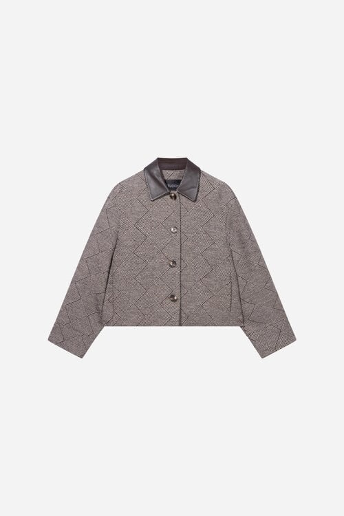 Studio AR by Arma Nicolina Tweed-Wolljacke braun