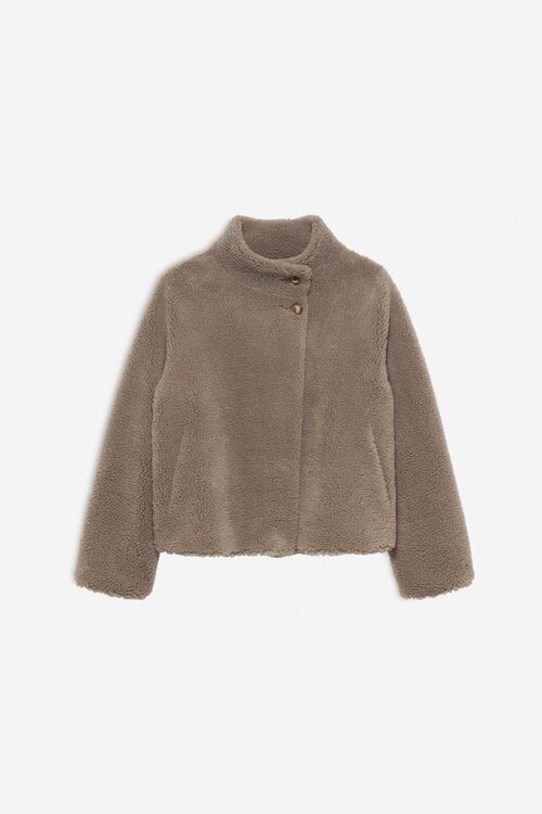 Studio AR by Arma Mallow Faux-Mink-Jacke Taupe
