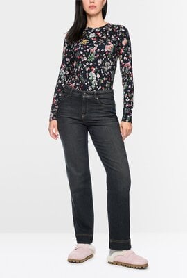 Marc Cain T-Shirt Blumen blau