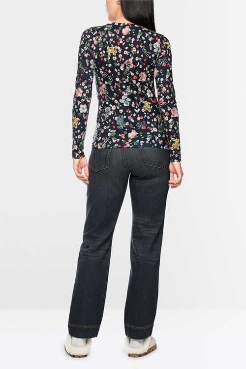 Marc Cain T-Shirt Blumen blau