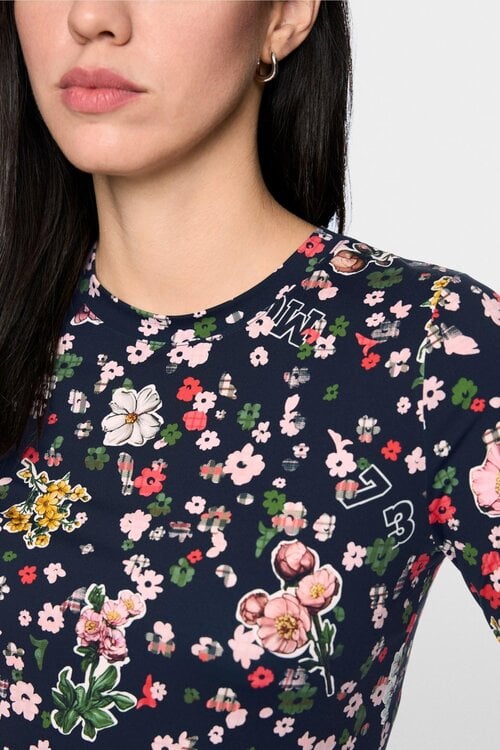 Marc Cain T-Shirt Blumen blau