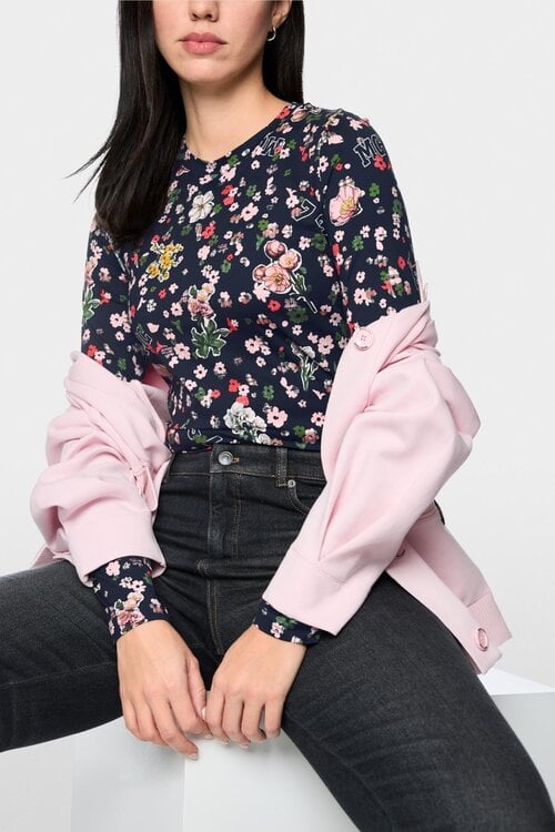 Marc Cain T-Shirt Blumen blau