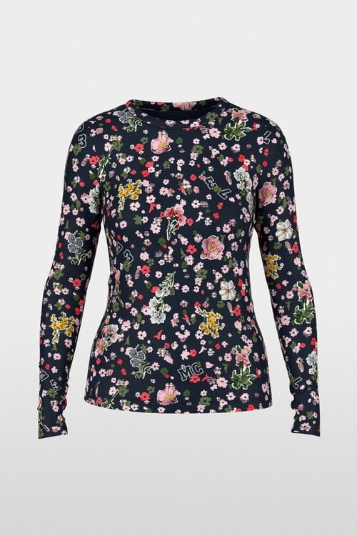 Marc Cain T-Shirt Blumen blau