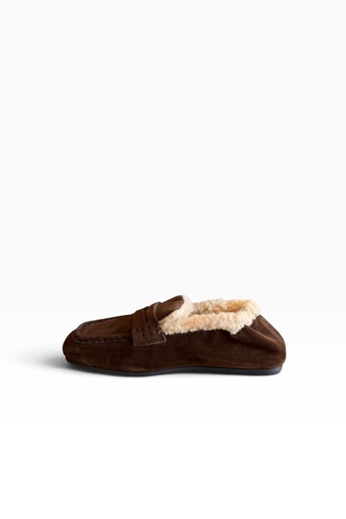 Posa Penny Loafer Squere Fur