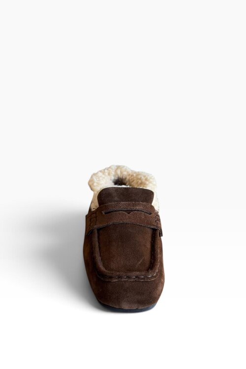 Posa Penny Loafer Squere Fur