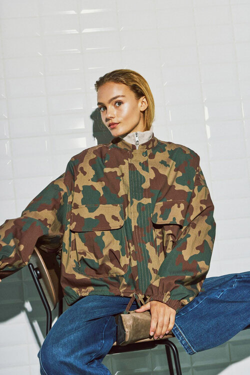 WITHBLACK Grüne WBLLEAH LS CAMO JACKE