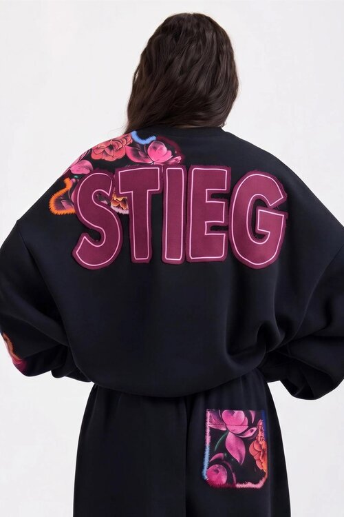 Stieglitz Nero oversized Pullover Schwarz