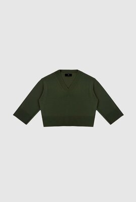 WITHBLACK Grüner WBLCAMILLA LS V-NECK PULLOVER