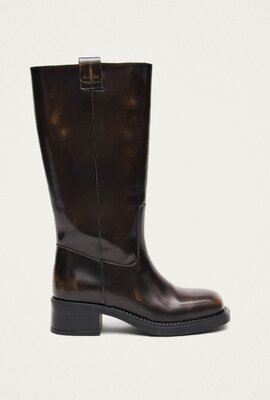 ALOHAS Brown Sajan Vintage Lederstiefel