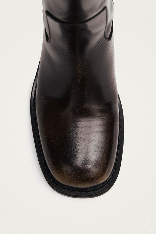ALOHAS Brown Sajan Vintage Lederstiefel