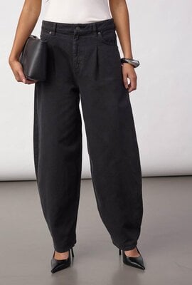 Co'couture Akira Barrel Jeans schwarz