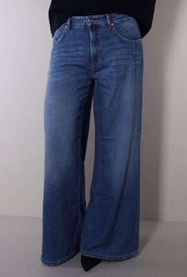 Cambio Blaue Pallazo Advance Wide Leg Jeans