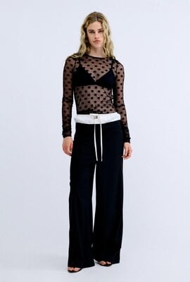 Love Stories Elle Dot Mesh Shirt Schwarz
