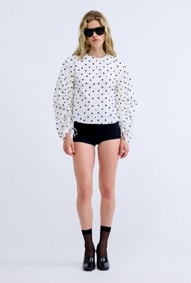 Love Stories Meryl Dot Bluse schwarz weiß