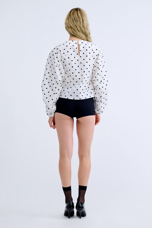 Love Stories Meryl Dot Bluse schwarz weiß