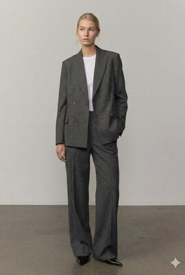 Herskind Laila Blazer mit schmaler Passform grau