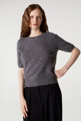 Absolut Cashmere Amaya Kurzarm Pullover Grau