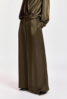 Essentiel Antwerp Wide-Leg-Hose Khaki