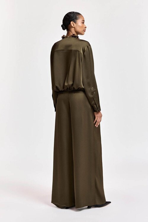 Essentiel Antwerp Wide-Leg-Hose Khaki