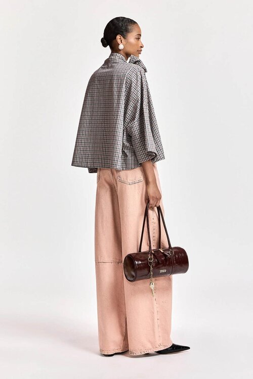 Essentiel Antwerp Bluse mit Schleifenkragen Steel